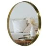Wallcharmers 20” Round Gold Bathroom Mirror | Large Wall Mounted Decorative Vanity Mirror
