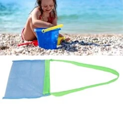 Kids Mesh Beach Bag, Kids Mesh Candy Bag, Shell Collecting Large Capacity Mesh Candy Bag For Holding Sand Toys -Safavieh Furniture 414rZU6s1JL