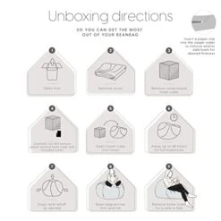 Milliard Big Ultra Supportive Stuffed Bean Bag Chair Couch For Adults And Kids Filled With Shredded Foam (Grey) 12 Milliard Big Ultra Supportive Stuffed Bean Bag Chair Couch For Adults And Kids Filled With Shredded Foam (Grey) -Safavieh Furniture 414sbaKJxpL