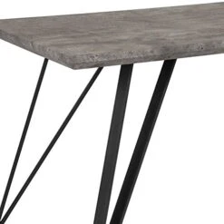 BizChair 31.5"x63" Rectangular Dining Table In Faux Concrete Finish -Safavieh Furniture 414xSd7tutL