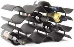 Bariboo Wave Wine Bottle Holder - Wine Rack Inserts For Cabinet That Fits 12 Bottles, Premium Plastic Countertop Wine Rack (Black, XL) -Safavieh Furniture 4157HKqkhSL. AC