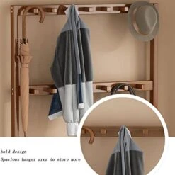 OTBK Modern Hall Tree With Storage Bench, 4-in-1 Entryway Bench Hooks For Hanging Your Hats, Handbags, Keys, Scarves (Size : 50cm) -Safavieh Furniture 415P22lBdWL