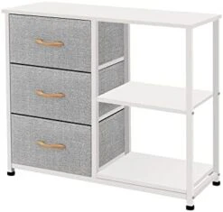 AZL1 Life Concept Rustic Brown Fabric Dresser, 4 Drawer Organizer Unit With 2 Shelves, Storage Chest For Bedroom, Entryway, Hallway, Living Room, Office, Ivory -Safavieh Furniture 415PTh3oKAL. AC