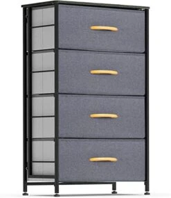 WAYTRIM Dresser Storage Tower, 4 Fabric Organizer Drawers, Wide Chest Of Drawers For Closet Boys & Girls Bedroom, Bedside Furniture, Steel Frame, Wood Top, Fabric Bins, Easy Installation (Camel) -Safavieh Furniture 415ZitoNa8L. AC
