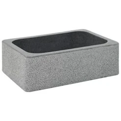 VidaXL Sink 17.7"x11.8"x5.9" Riverstone Black -Safavieh Furniture 415bbwONqJL
