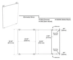 Gatco 1595 Elevate Fixed Mounted Minimalist Mirror, Chrome, 30"H -Safavieh Furniture 415kMcRaoOL