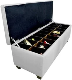 MJL Furniture Designs Sole Secret Tufted Ottoman, Bedroom Entryway Bench With Shoe Storage Slots, Stores Up To 36 Pairs, Large, Balboa Sand -Safavieh Furniture 415uJKTd7eL. AC