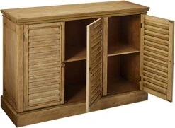 Kings Brand Furniture Antique Wash Rustic Wood Buffet Sideboard Console Table With Storage -Safavieh Furniture 415yHZjdR5L