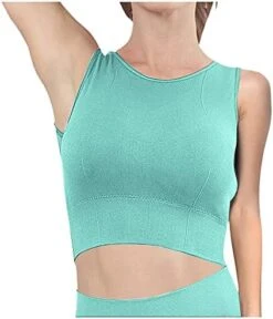 MatureGirl Running Steel No Women's Vest Blouse Back Yoga Bra Top Indoor Cross Ring Outdoor Yoga Bra Adjustable (Blue, L) -Safavieh Furniture 415yljIj6kS. AC 3
