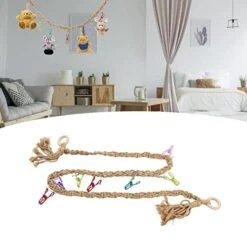 Pegau Hanging Chain Storage Stuffed Animals Large Bearing Capacity Stuffed Animal Toy Holder Multifunctional Space Saving For Kids Room (Yellow) -Safavieh Furniture 4164GSuFnCL