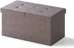 Otto & Ben 30" Storage Ottoman With SMART LIFT Top, Upholstered Tufted Bench, Foot Rest, Dark Grey -Safavieh Furniture 4169dTBITsL. AC