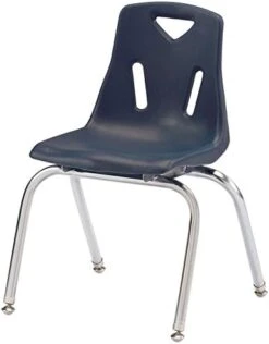 Jonti-Craft Berries 8140JC1114 Stacking Chair With Chrome-Plated Legs, 10" Height, Orange -Safavieh Furniture 4169plFwL. AC