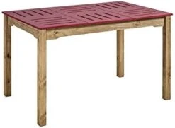 Manhattan Comfort Stillwell Dining Table, Red -Safavieh Furniture 416FpvHhbnL. AC