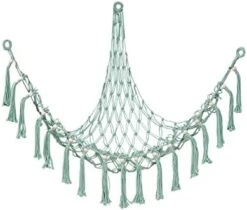 D-GROEE Stuffed Animal Toy Hammock Storage Hammock With Tassel Handmade Cotton Rope Corner Hanging Stuffed Animal Toy Organizer Net Bag Home Decor Purple -Safavieh Furniture 416N RDNXiL. AC