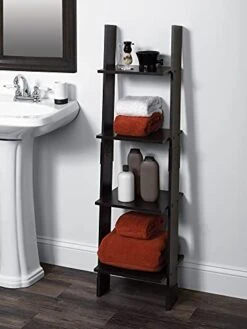 Zenna Home Ladder Style Bathroom Linen Tower, Espresso 11 Zenna Home Ladder Style Bathroom Linen Tower, Espresso -Safavieh Furniture 416NsQqrhfS