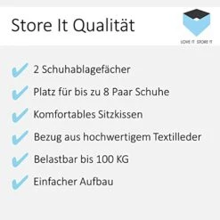 LOVE !T STORE !T 670896 Shoe Rack, 80x30x48cm, Home-Light Grey/Silver -Safavieh Furniture 416bX42RbJL