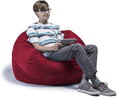 Jaxx Saxx 3 Foot Bean Bag Chair With Removable Cover, Cinnabar 8 Jaxx Saxx 3 Foot Bean Bag Chair With Removable Cover, Cinnabar - Image 8