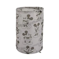 Disney Mickey Mouse Round Pop-Up Hamper, Grey/Black -Safavieh Furniture 416pao5vahL 1