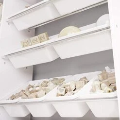 Sturdis Kids Toy Storage Organizer With Kids Toy Shelf And 8 White Toy Bins – Perfect Toy Storage Solution - Your Kids Will Have Fun And You Will Be Free From Messes! -Safavieh Furniture 416rx9K2QRL