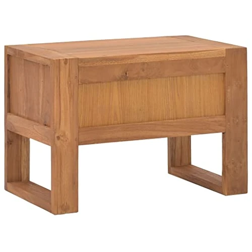 Wakects Side Cabinet, Telephone Stand Nightstand Table 50x30x35 Cm Solid Teak Wood For Living Room 4 Wakects Side Cabinet, Telephone Stand Nightstand Table 50x30x35 Cm Solid Teak Wood For Living Room - Image 4