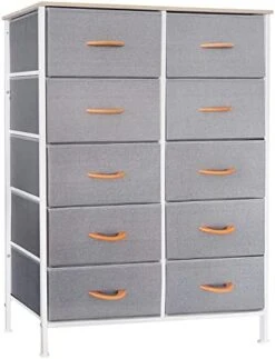 MuRealy Fabric Dresser With 10 Drawers - 2023 Upgraded Tall Storage Tower Fabric Drawer Dressers Chest For Bedroom, Closets, Nurseries With Maple Wooden Top And Easy Pull Handle(Light Grey) 13 MuRealy Fabric Dresser With 10 Drawers - 2023 Upgraded Tall Storage Tower Fabric Drawer Dressers Chest For Bedroom, Closets, Nurseries With Maple Wooden Top And Easy Pull Handle(Light Grey) -Safavieh Furniture 417dK8sCbjL. AC