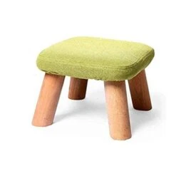 WYKD Footrest Stool Small Fabric Square Footstool Simple Nordic Fabric Seat Stool