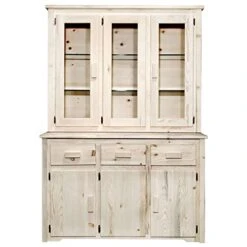 Montana Woodworks Homestead Collection China Hutch & Sideboard, Ready To Finish