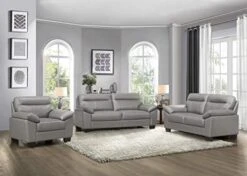 Homelegance 3-Piece Fabric Sofa Set, Dark Gray -Safavieh Furniture 418121Ov0TL. AC