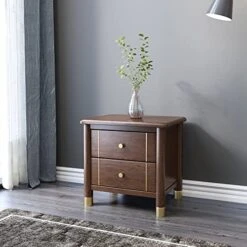 ERTUO Nightstand With 2 Drawers,Bedside Table Storage Cabinet,for Bedroom Living Room -Safavieh Furniture 4181Ghpp0ZL