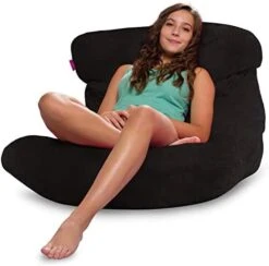 Posh Creations Laguna Lounger Teens, Kids And Adults For Bedrooms And Dorm Rooms, Large Bean Bag Chair, Soft Nylon-Pink -Safavieh Furniture 4186VyzwNJL. AC 1