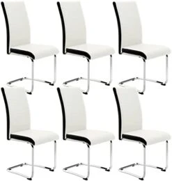 SICOTAS Dining Chairs Set Of 2 - Modern Kitchen Chairs Faux Leather, High Back Dining Room Chairs With Metal Base, Upholstered Dinner Chairs, 2 PCS Armless Side Chair For Dining Room And Kitchen,Black -Safavieh Furniture 4187xs1Fp3L. AC