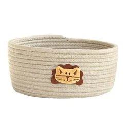 Storage Tray Cotton Rope Sundries Desktop Storage Boxes Simple Decorative Grey L -Safavieh Furniture 418HyhrJVXL