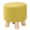 Upholstered Footstool Cloth Shoe Bench Washable Design Multipurpose Home Sofa Stool High Load-Bearing 31x31x31cm (Color : Green)