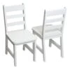 Lipper International Child's Chairs For Play Or Activity, 12.38" W X 15" D X 26.63" H X 25.5" H, Set Of 2, White