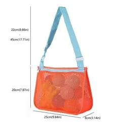 Children's Meshs Beach Breathable Sea Shell Bags Adjustable Carrying Straps Mesh Bag Toy Storage Bag Travel Size Toiletries Containers Bulk -Safavieh Furniture 418zcfOYKAL
