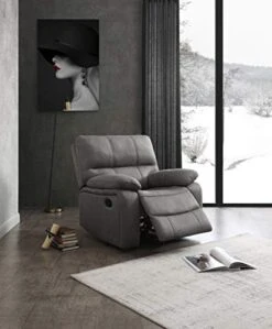 Betsy Furniture Microfiber Reclining Sofa Couch Set Living Room Set 8007 (Grey, Sofa+Loveseat) -Safavieh Furniture 4190b5SmppL. AC