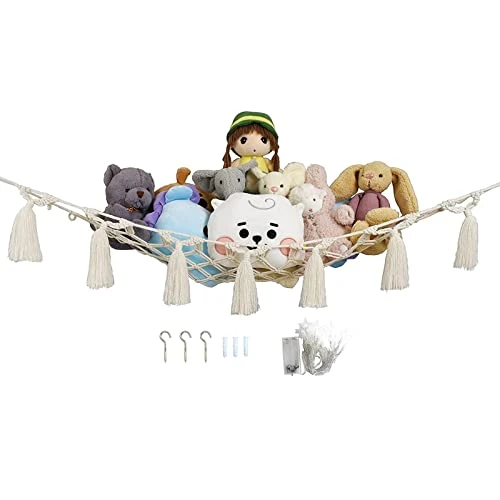 Wallfire Toy Hammock For Stuffed Animals, Bedroom Hanging Corner Net With LED Light Plush Toy Net Hammock Stuffed Animal Net Hammock 1 Wallfire Toy Hammock For Stuffed Animals, Bedroom Hanging Corner Net With LED Light Plush Toy Net Hammock Stuffed Animal Net Hammock
