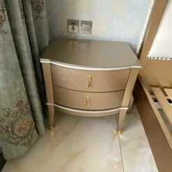 FURUIWUFENG Nightstand Retro Bedside Table Storage Cabinet Living Room Bedroom Bedside Table Storage Cabinet 2 Drawer Small Wood Cabinet End Table -Safavieh Furniture 419J1qClOXL