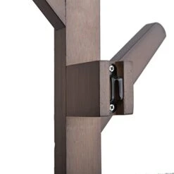 MyGift Wall Mounted Brown Bamboo Hall Tree Coat Rack, Hanging Narrow Hat Rack With 10 Peg Hooks 7 MyGift Wall Mounted Brown Bamboo Hall Tree Coat Rack, Hanging Narrow Hat Rack With 10 Peg Hooks -Safavieh Furniture 419JB6RjniL