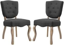 Modway Array French Vintage Tufted Upholstered Fabric Four Dining Chairs In Beige -Safavieh Furniture 419aO7FbFTL. AC