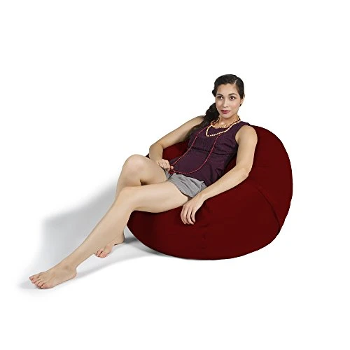 Jaxx Saxx 3 Foot Bean Bag Chair With Removable Cover, Cinnabar 2 Jaxx Saxx 3 Foot Bean Bag Chair With Removable Cover, Cinnabar - Image 2