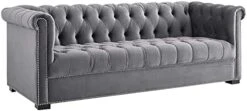 Modway EEI-3064 Heritage Tufted Performance Velvet Upholstered Chesterfield Sofa With Nailhead Trim In Gray -Safavieh Furniture 419sGAttwS. AC