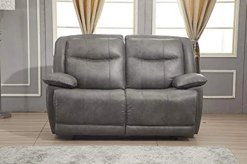 Betsy Furniture Bonded Leather Reclining Sofa Couch Set Living Room Set 8006 (Grey, Glider Chair) 8 Betsy Furniture Bonded Leather Reclining Sofa Couch Set Living Room Set 8006 (Grey, Glider Chair) - Image 8