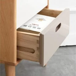 FURUIWUFENG Nightstand Wood Bedside Cabinet Simple Household Drawer Type Locker Living Room Bedroom Bedside Locker End Table -Safavieh Furniture 419xGCw0CDL