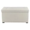 MJL Furniture Designs Angela Collection Button Tufted Upholstered Lift Top Medium Sized Bedroom Chest Storage Trunk, HJM100 Series, Beige