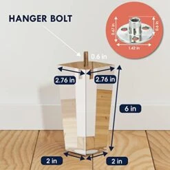 Ornavo Home Set Of 4 Square Mid-Century Modern 6 Inch Clear Acrylic Furniture Legs Replacement For Sofa, Couch, Armchair And Ottoman -Safavieh Furniture 419yzbKB73L