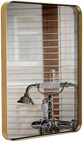 Hamilton Hills 18x48 Inch Metal Black Frame Mirror For Bathroom | Brushed Rectangular Tall Rounded Corner Vanity | 2" Deep Set Design Wall Mirrors Decorative | Hangs Horizontal And Vertical 15 Hamilton Hills 18x48 Inch Metal Black Frame Mirror For Bathroom | Brushed Rectangular Tall Rounded Corner Vanity | 2" Deep Set Design Wall Mirrors Decorative | Hangs Horizontal And Vertical - Image 15