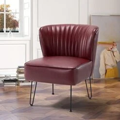 HULALA HOME Faux Leather Accent Chairs Set Of 2 With Metal Base, Mid Century Modern Living Room Chairs, Comfy Upholstered Armless Side Chairs For Bedroom, Camel 25 HULALA HOME Faux Leather Accent Chairs Set Of 2 With Metal Base, Mid Century Modern Living Room Chairs, Comfy Upholstered Armless Side Chairs For Bedroom, Camel -Safavieh Furniture 41ARqnZAkuL. AC