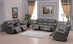 Betsy Furniture 2PC Bonded Leather Recliner Set Living Room Set, Sofa, Loveseat 8018 (Brown, Living Room Set 3+2) -Safavieh Furniture 41AxTLE7QBL. AC