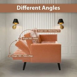 Naomi Home Jolene Tufted Split Back Futon, Mid Century Convertible Sofa Bed For Small Rooms, Faux Leather Couch, Perfect For Your Modern Living Room- Caramel, Faux Leather 15 Naomi Home Jolene Tufted Split Back Futon, Mid Century Convertible Sofa Bed For Small Rooms, Faux Leather Couch, Perfect For Your Modern Living Room- Caramel, Faux Leather -Safavieh Furniture 41B8Slbw67L